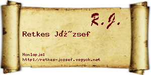 Retkes József névjegykártya
